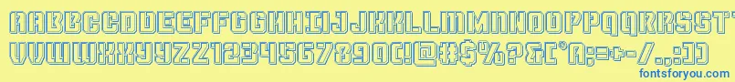 More about Thundertrooperengrave Font Thundertrooperengrave Font – Blue Fonts on Yellow Background