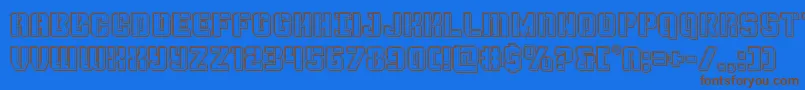 Thundertrooperengrave Font – Brown Fonts on Blue Background