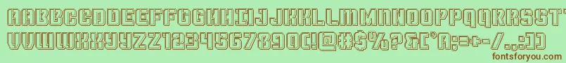 Thundertrooperengrave-fontti – ruskeat fontit vihreällä taustalla