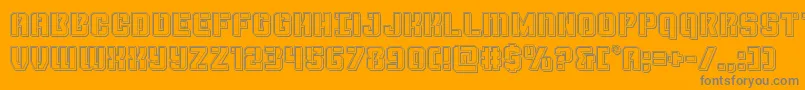 Thundertrooperengrave Font – Gray Fonts on Orange Background