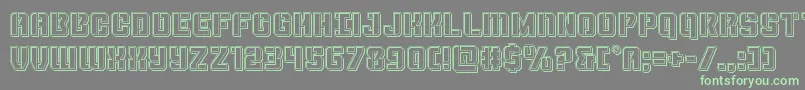 More about Thundertrooperengrave Font Thundertrooperengrave Font – Green Fonts on Gray Background