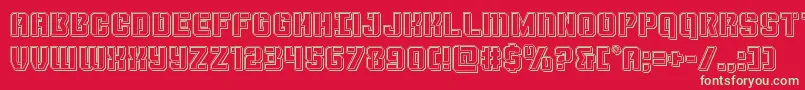 Thundertrooperengrave Font – Green Fonts on Red Background