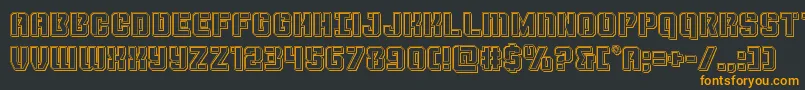 Thundertrooperengrave Font – Orange Fonts on Black Background