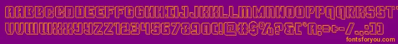 Thundertrooperengrave Font – Orange Fonts on Purple Background