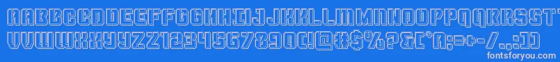 Thundertrooperengrave Font – Pink Fonts on Blue Background