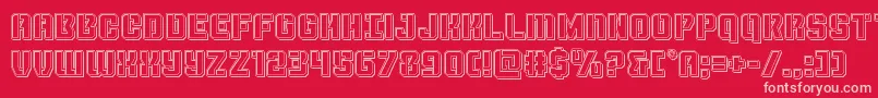 Thundertrooperengrave Font – Pink Fonts on Red Background