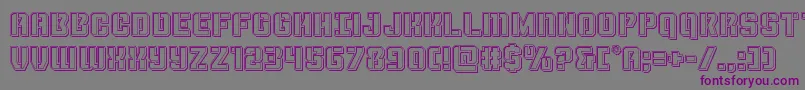 Thundertrooperengrave Font – Purple Fonts on Gray Background