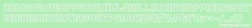 Thundertrooperengrave Font – White Fonts on Green Background