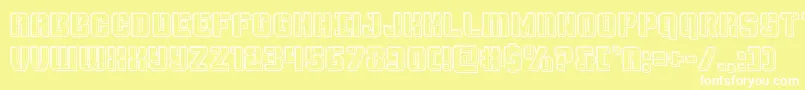 Thundertrooperengrave Font – White Fonts on Yellow Background