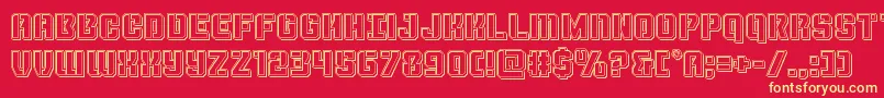 Thundertrooperengrave Font – Yellow Fonts on Red Background