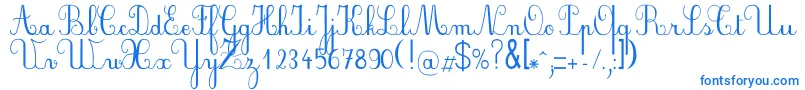 Plumbde Font – Blue Fonts on White Background