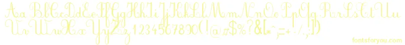 Plumbde-Schriftart – Gelbe Schriften