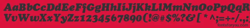 OsvaldblackcItalic Font – Black Fonts on Red Background