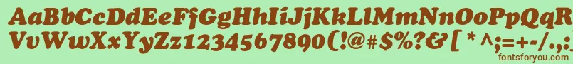 OsvaldblackcItalic Font – Brown Fonts on Green Background