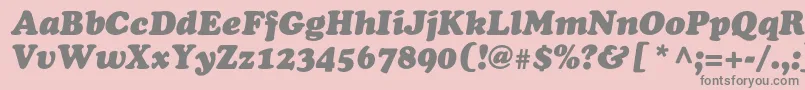 OsvaldblackcItalic Font – Gray Fonts on Pink Background