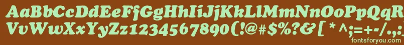 OsvaldblackcItalic Font – Green Fonts on Brown Background