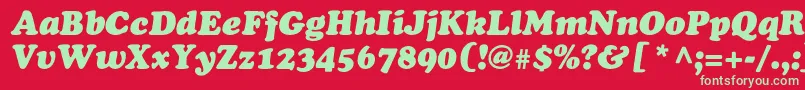 OsvaldblackcItalic Font – Green Fonts on Red Background