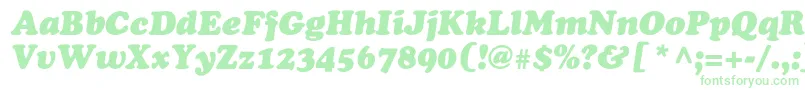 OsvaldblackcItalic Font – Green Fonts on White Background