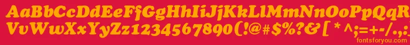 OsvaldblackcItalic Font – Orange Fonts on Red Background
