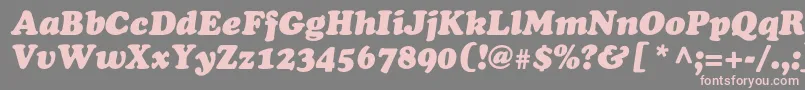 OsvaldblackcItalic Font – Pink Fonts on Gray Background
