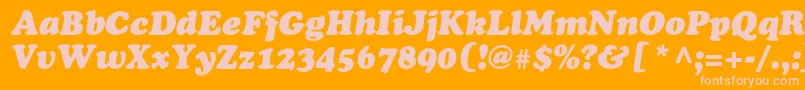 OsvaldblackcItalic Font – Pink Fonts on Orange Background