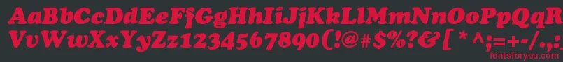 OsvaldblackcItalic Font – Red Fonts on Black Background
