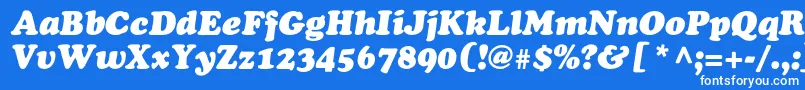 OsvaldblackcItalic Font – White Fonts on Blue Background