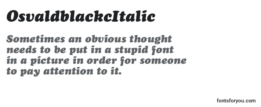 OsvaldblackcItalic Font