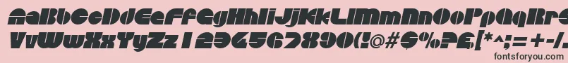 Шрифт DiscothequeItalic – чёрные шрифты на розовом фоне