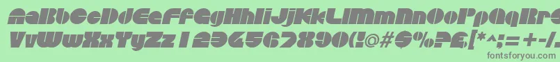 DiscothequeItalic Font – Gray Fonts on Green Background