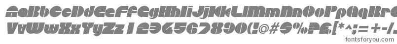 フォントDiscothequeItalic – 白い背景に灰色の文字