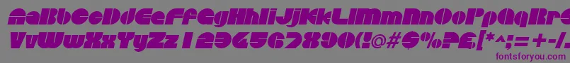 DiscothequeItalic Font – Purple Fonts on Gray Background