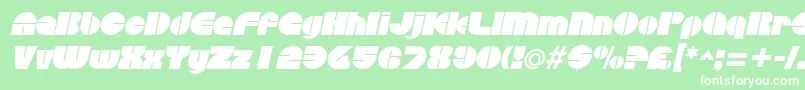 フォントDiscothequeItalic – 緑の背景に白い文字