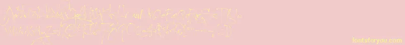 Firstlyrics Font – Yellow Fonts on Pink Background
