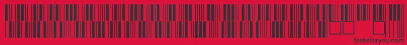 フォントC39p12dmtt – 赤い背景に黒い文字