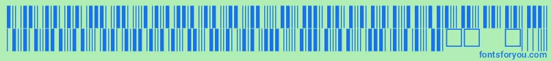 Шрифт C39p12dmtt – синие шрифты на зелёном фоне