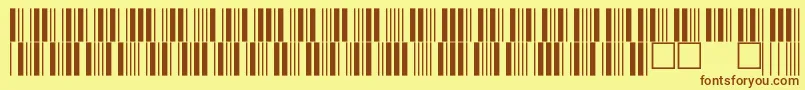Fonte C39p12dmtt – fontes marrons em um fundo amarelo