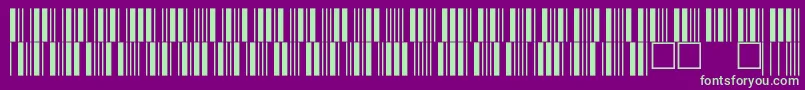 C39p12dmtt-Schriftart – Grüne Schriften auf violettem Hintergrund