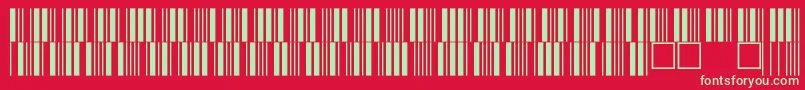 Шрифт C39p12dmtt – зелёные шрифты на красном фоне