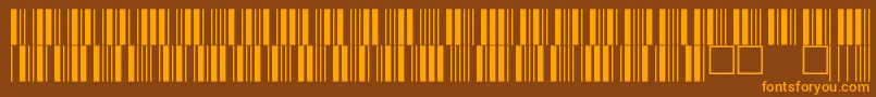 C39p12dmtt-Schriftart – Orangefarbene Schriften auf braunem Hintergrund