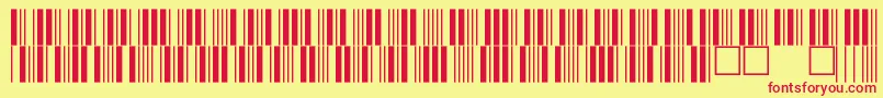 フォントC39p12dmtt – 赤い文字の黄色い背景