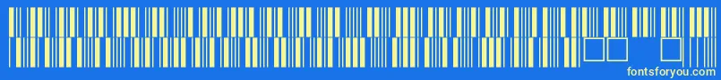 フォントC39p12dmtt – 黄色の文字、青い背景
