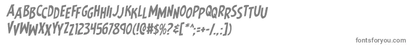 Шрифт Earthsmightiestjumblerotal – серые шрифты на белом фоне