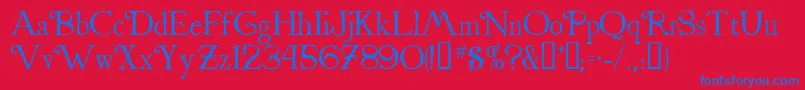 Stnicholas Font – Blue Fonts on Red Background