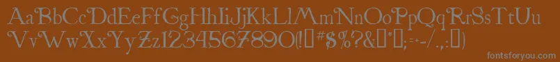 Шрифт Stnicholas – серые шрифты на коричневом фоне