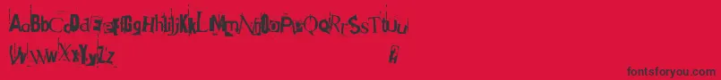 GotHeroin Font – Black Fonts on Red Background