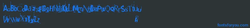 GotHeroin-fontti – siniset fontit mustalla taustalla