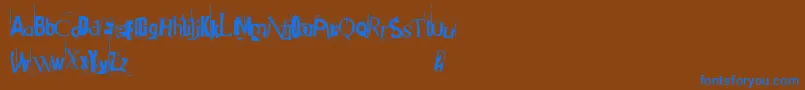 GotHeroin Font – Blue Fonts on Brown Background