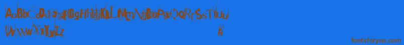 Шрифт GotHeroin – коричневые шрифты на синем фоне