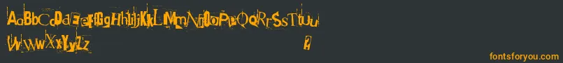Шрифт GotHeroin – оранжевые шрифты на чёрном фоне